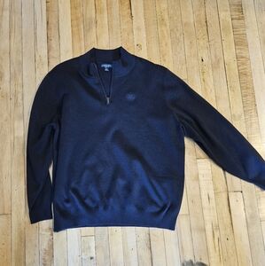 Lacoste Men's Zip-Up Sweater in Dark Blue